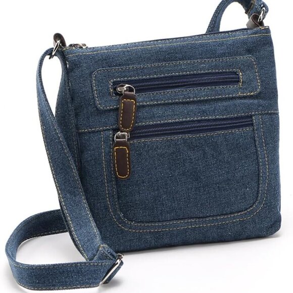 Women Multi Pocket Crossbody Shoulder Bag Small Organizer Purse Wallet - Picture 2 of 7